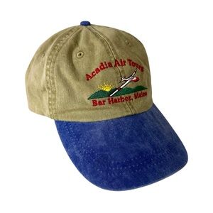 NEW Acadia Air Tours Bar Harbor Maine Hat Cotton Nylon Embroidered Adams OS